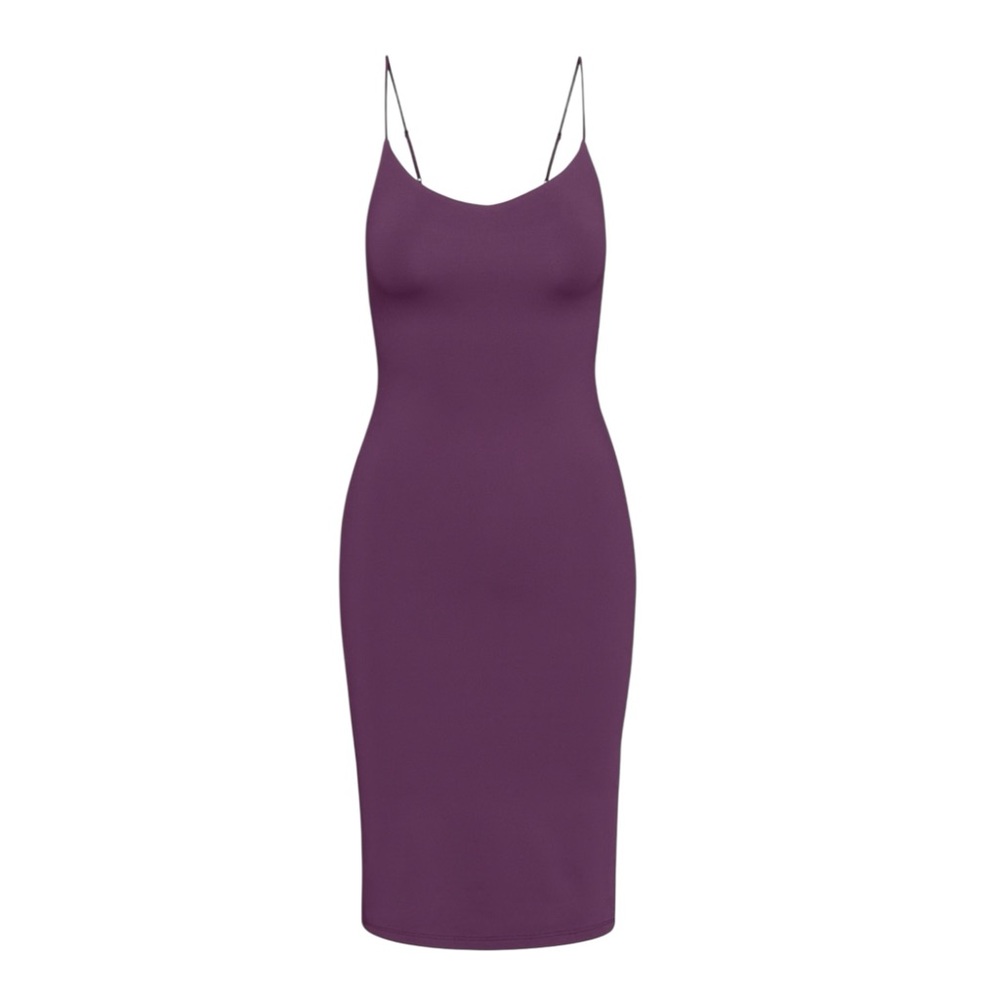 Babaton Aritzia Contour Cami Midi Dress Purple Bodycon Minimal Slip Dress S - Picture 4 of 12